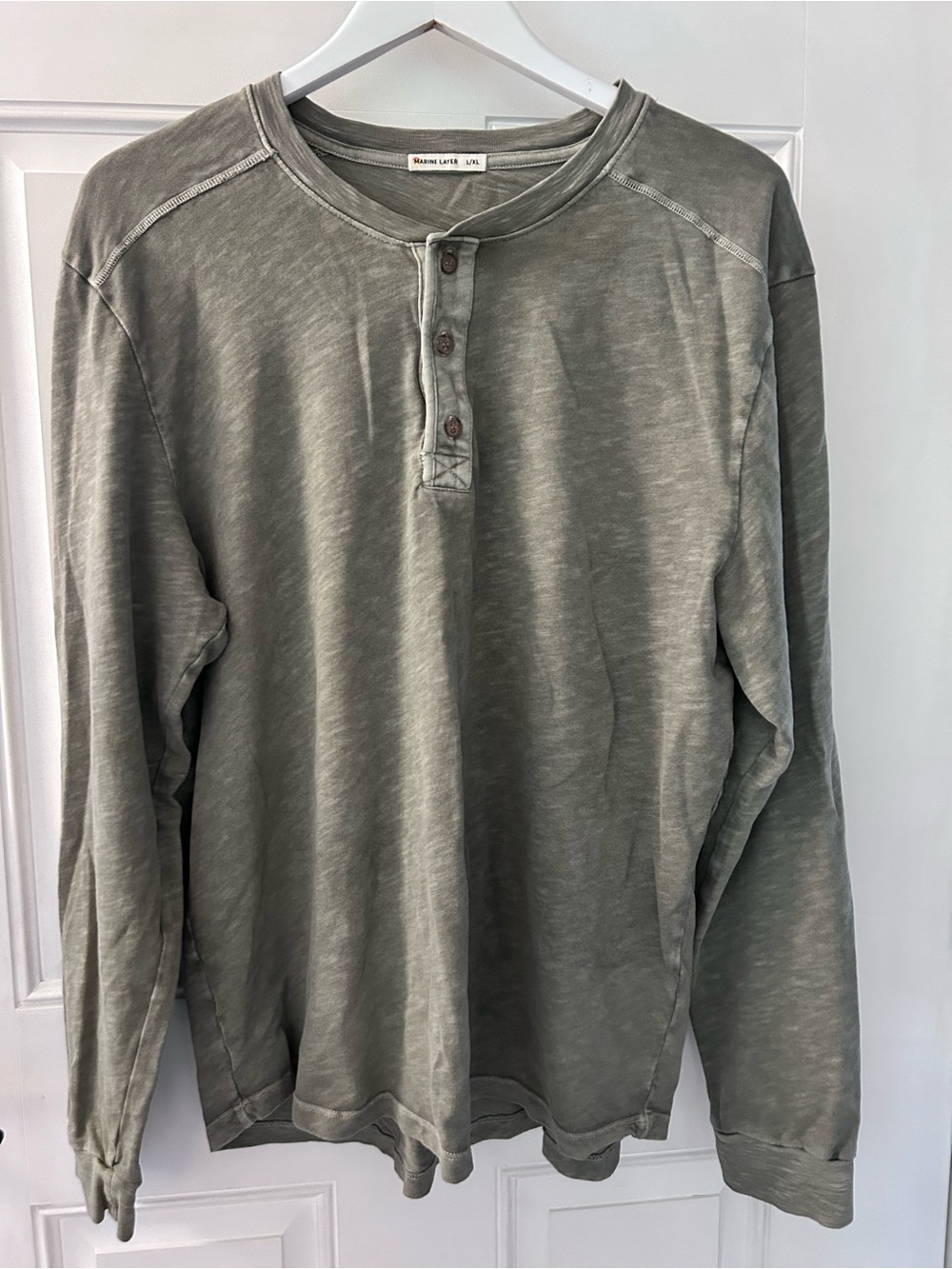 Marine Layer Olive Green Long-Sleeve Henley